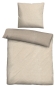 Preview: Biberna Melange- Flanell Bettwäsche 'Uni' 135 x 200 cm Natur - Beige